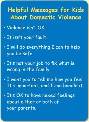 Helpful Messages for Kids About Domestic Violence